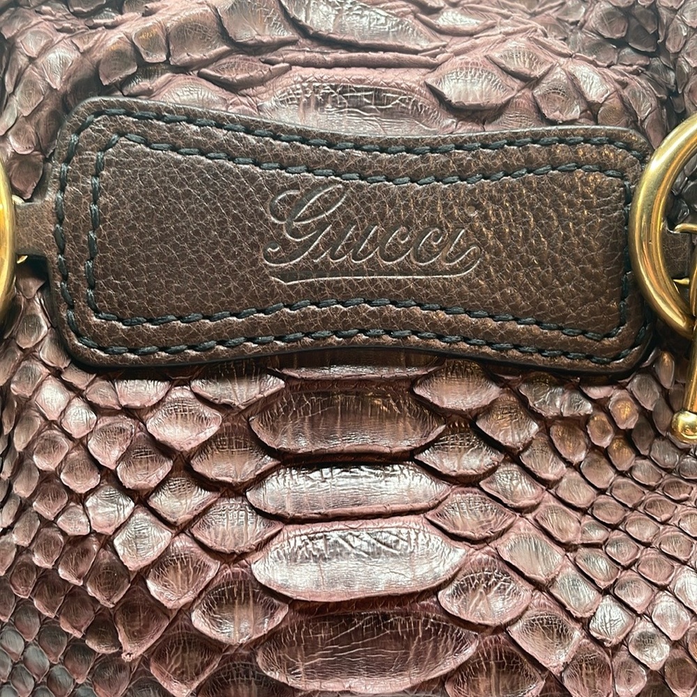 Gucci Brown Python Leather Women's Bag - image 3